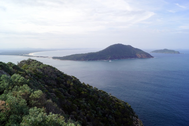 Tomaree Summit: looking north across the entrance into Port Stephens
